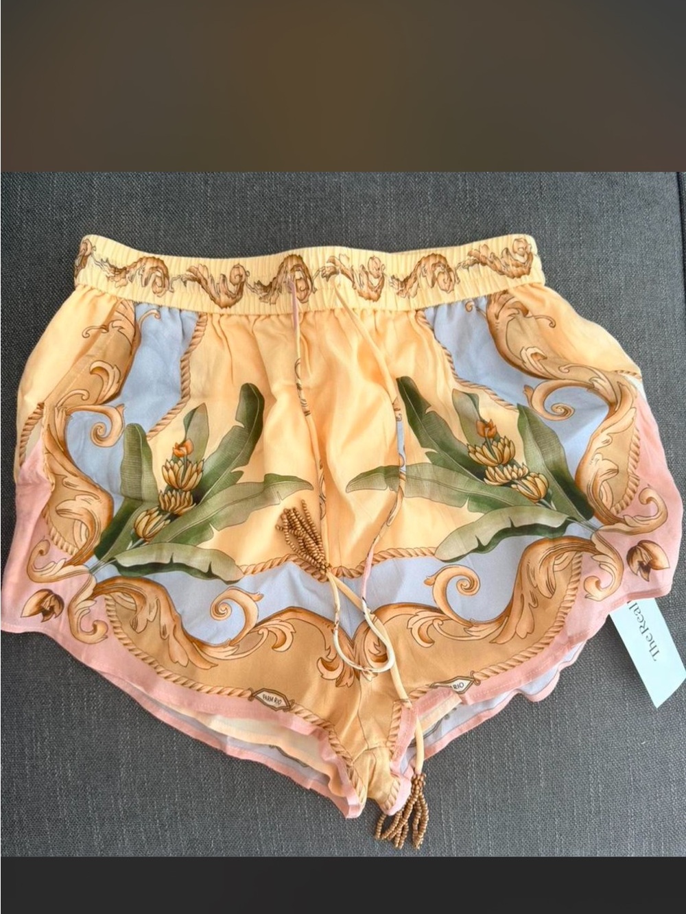 FARM Rio Banana Royalty Kaleidoscope Shorts XS